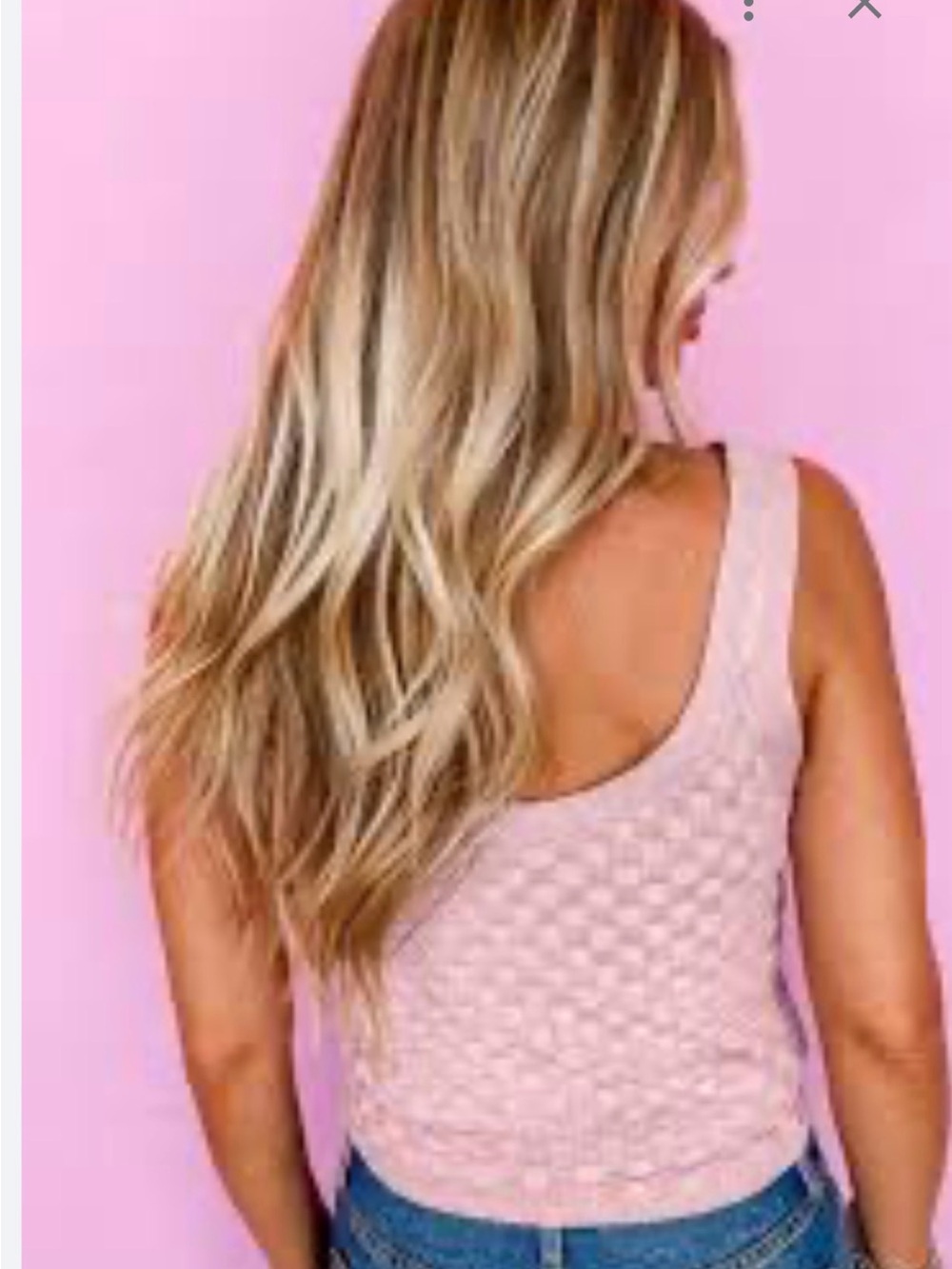 Abercrombie & Fitch Pink Textured Knit Tank